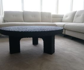 Gouged Coffee Table