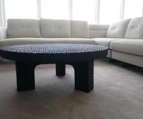 Gouged Coffee Table